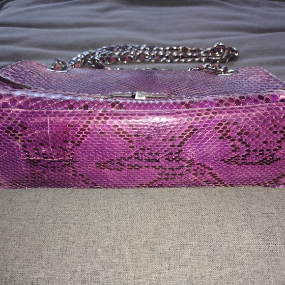 Enrico Pucci Purple Python Dahlia Bag - Picture 6 of 11